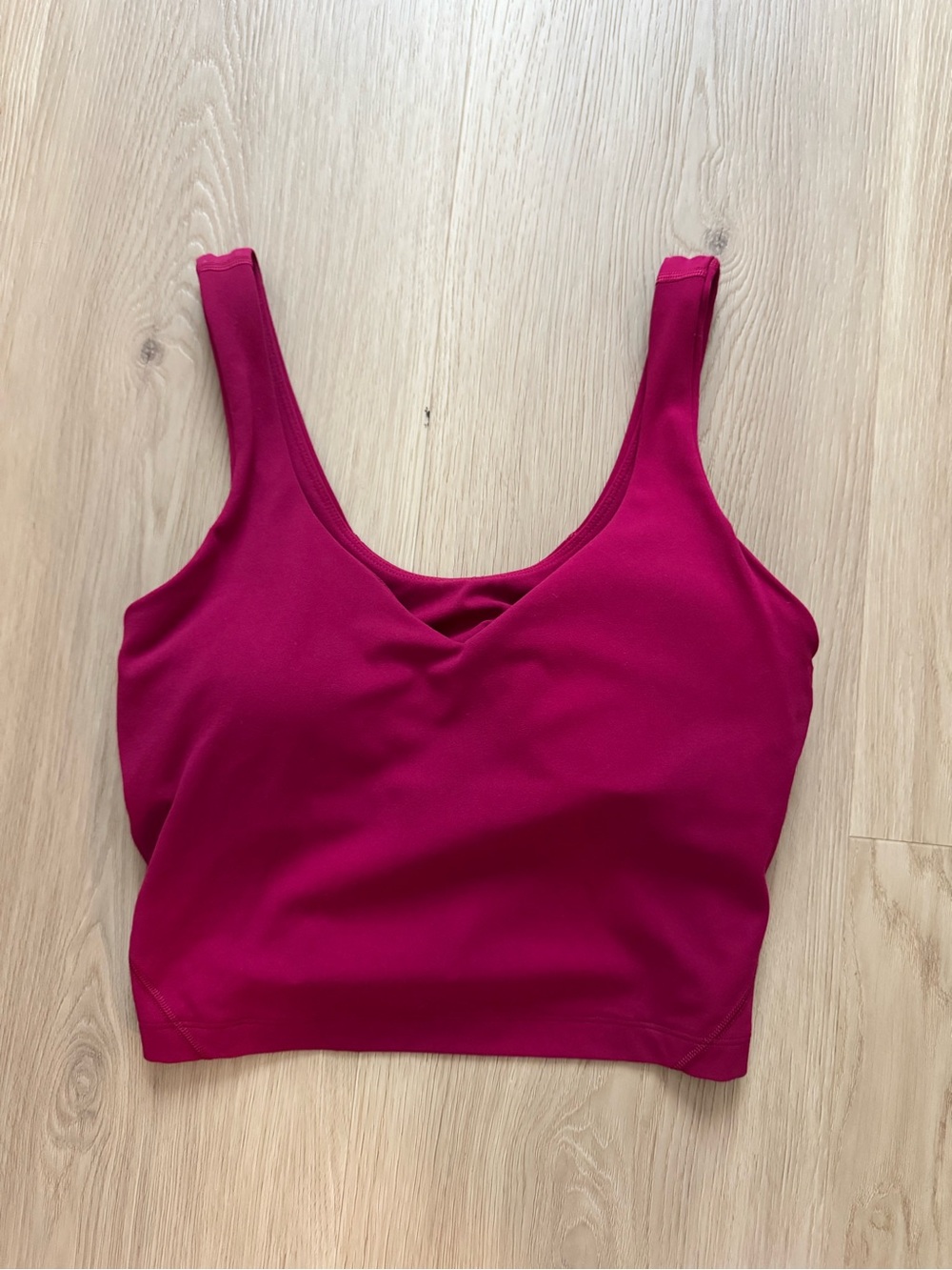 Lululemon Raspberry Pink Cropped Tank Top / size 4